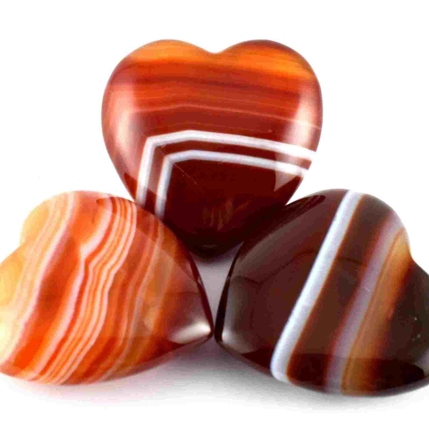 Banded Carnelian Heart Carving [Medium]