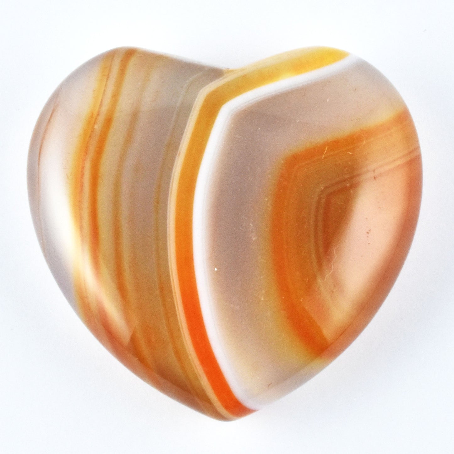 Banded Carnelian Heart Carving [Medium]