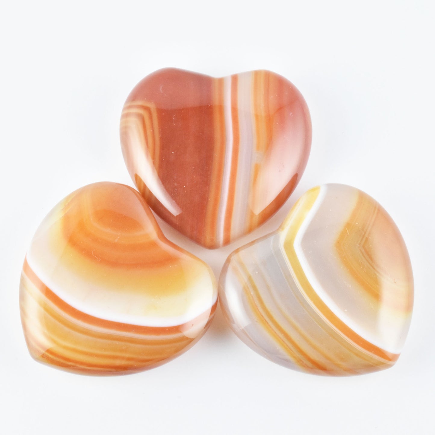Banded Carnelian Heart Carving [Medium]