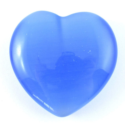 Dark Blue Cat Eye Heart Carving [Medium]