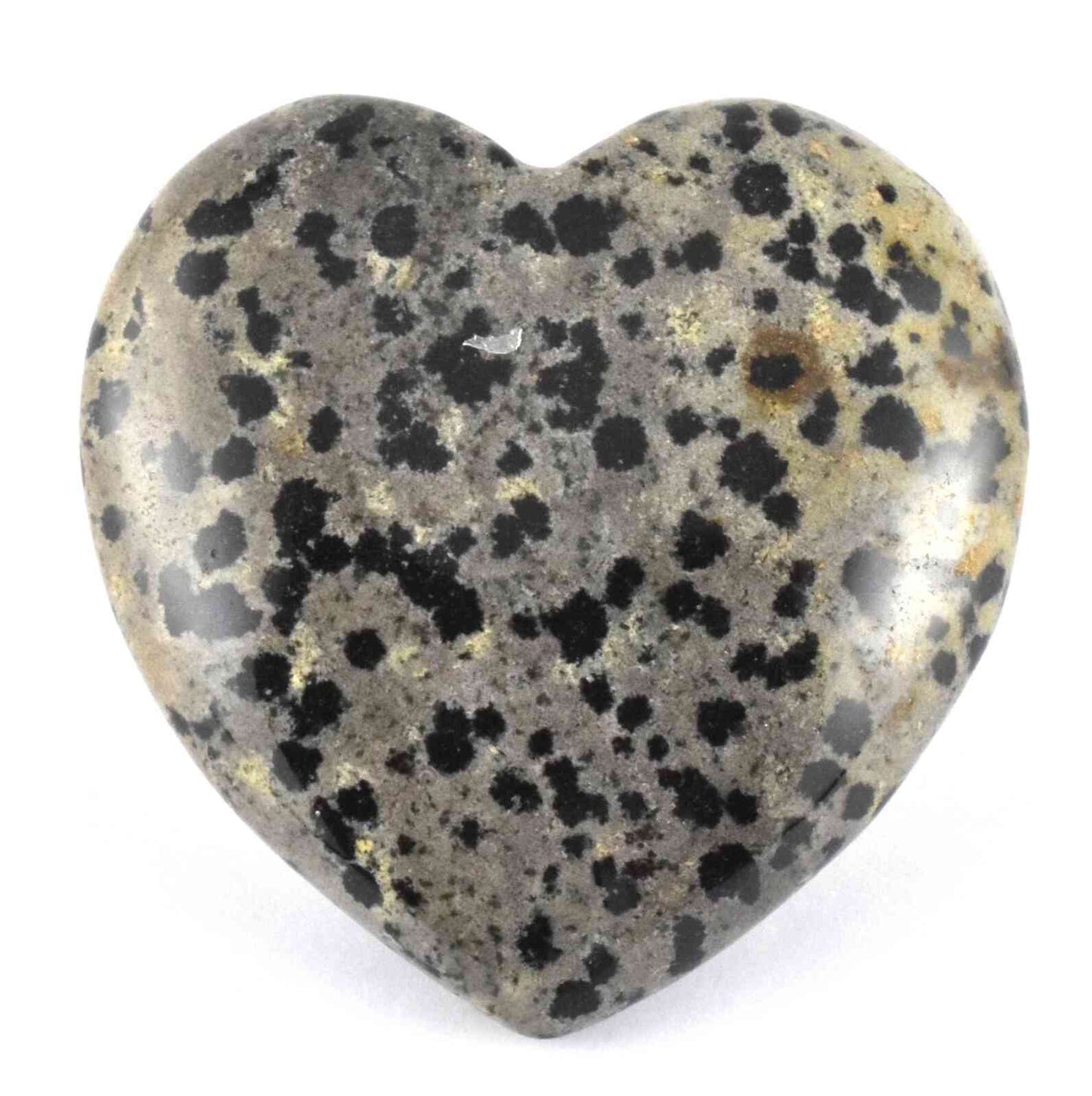 Dalmatian Jasper Heart Carving [Medium]