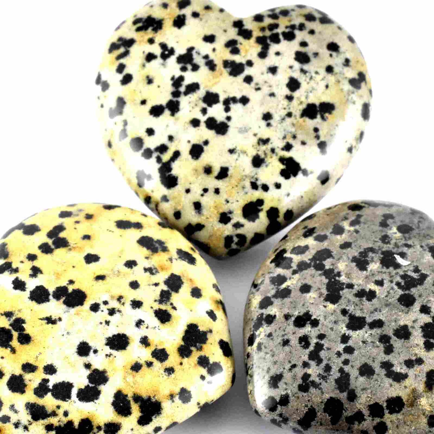 Dalmatian Jasper Heart Carving [Medium]