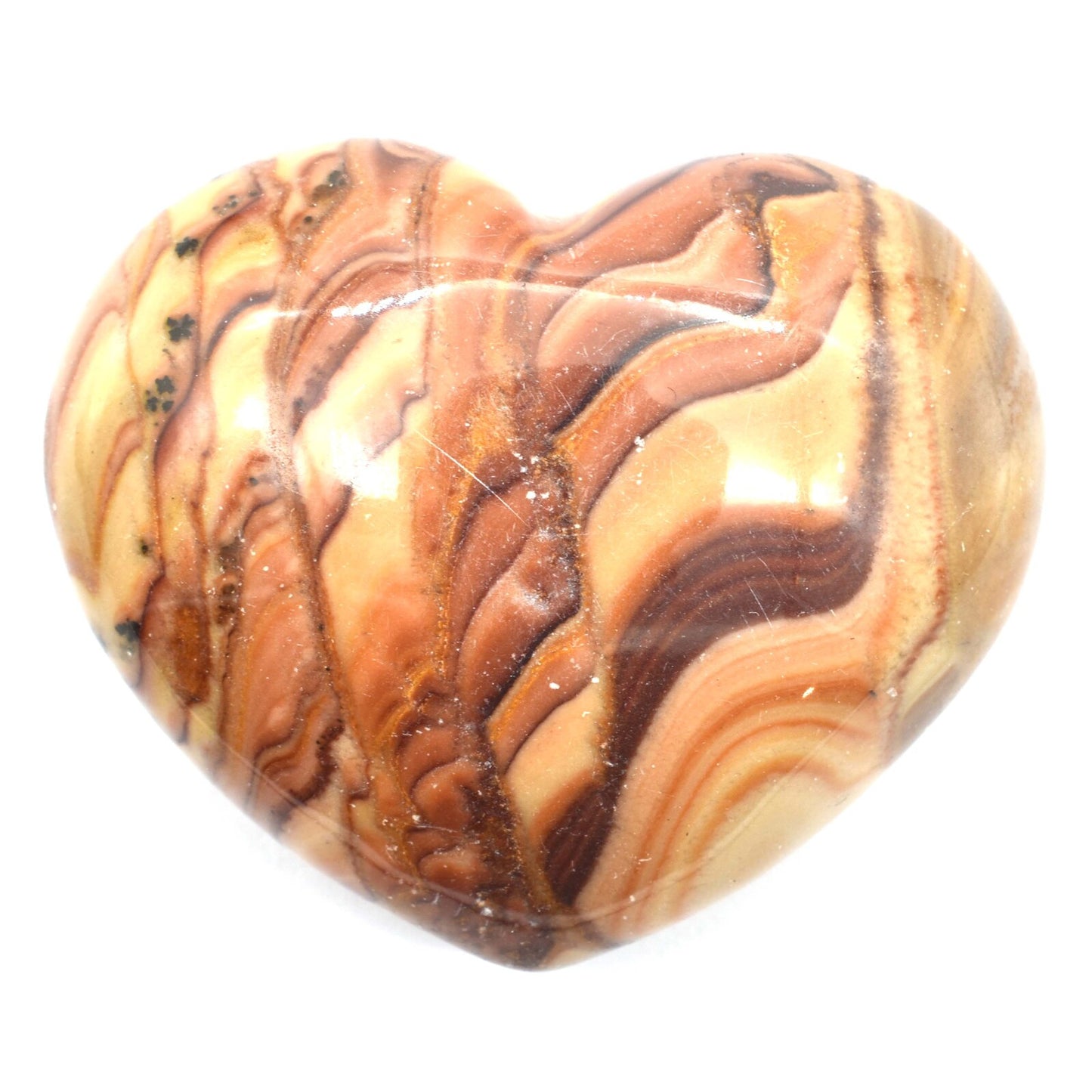 Walnut Jasper Heart Carving [Medium]