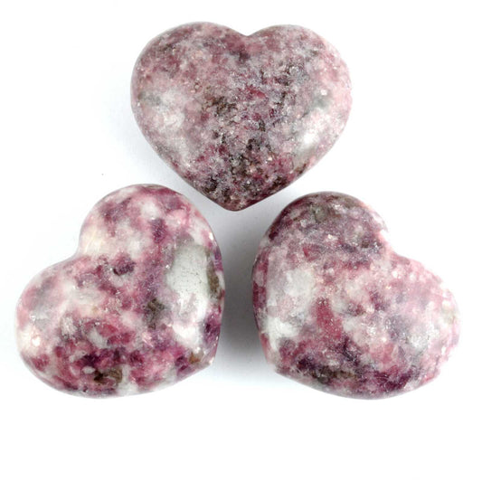 Pink Lepidolite Heart Carving [Medium]