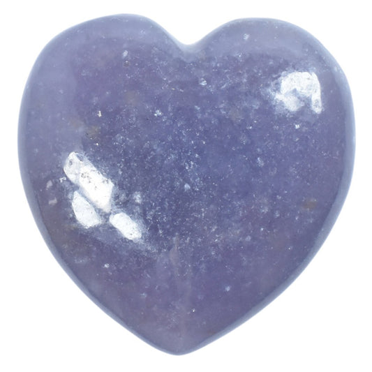 Dark Purple Lepidolite Heart Carving [Medium]