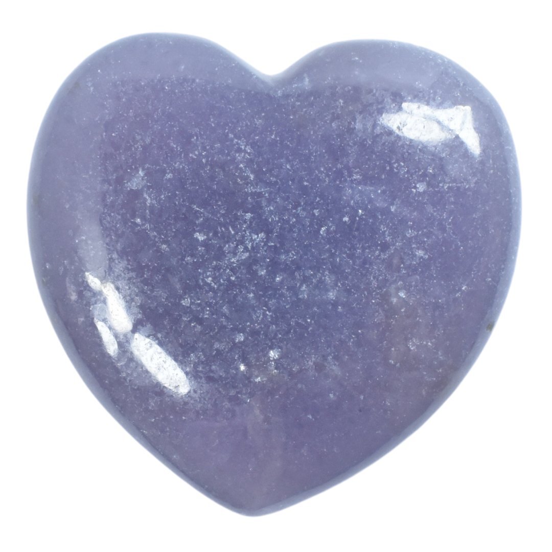 Dark Purple Lepidolite Heart Carving [Medium]