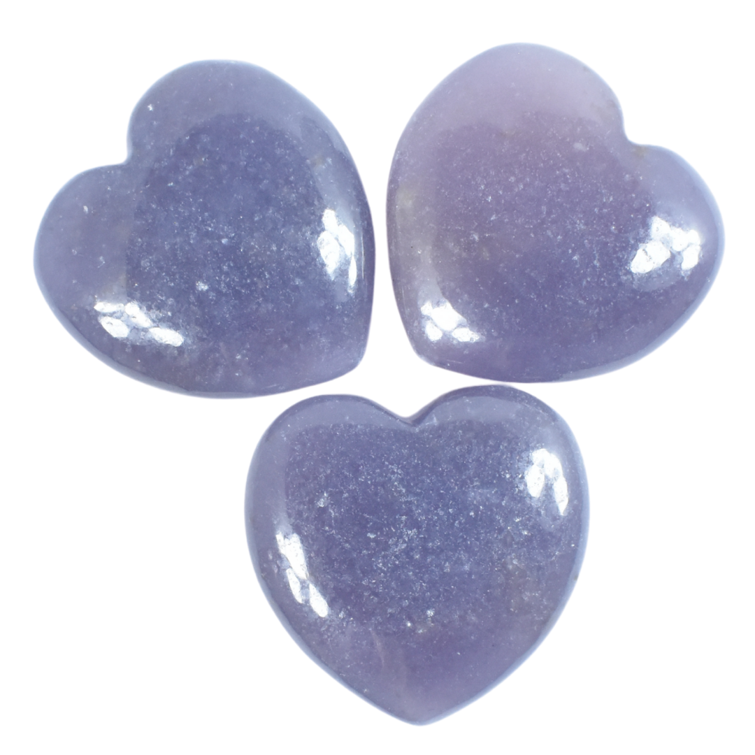 Dark Purple Lepidolite Heart Carving [Medium]