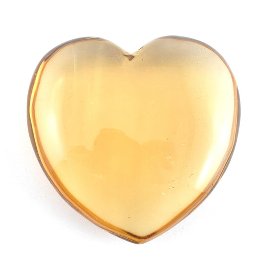 Amber Obsidian Heart Carving [Medium]