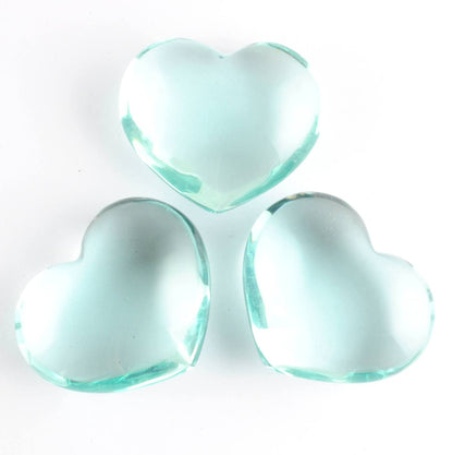 Light Blue Obsidian Heart Carving [Medium]