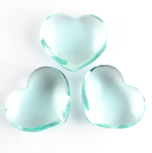 Light Blue Obsidian Heart Carving [Medium]