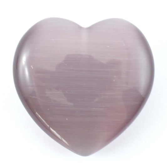 Dark Purple Cat Eye Heart Carving [Medium]