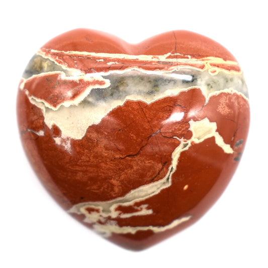 Rainbow Jasper Heart Carving [Medium]