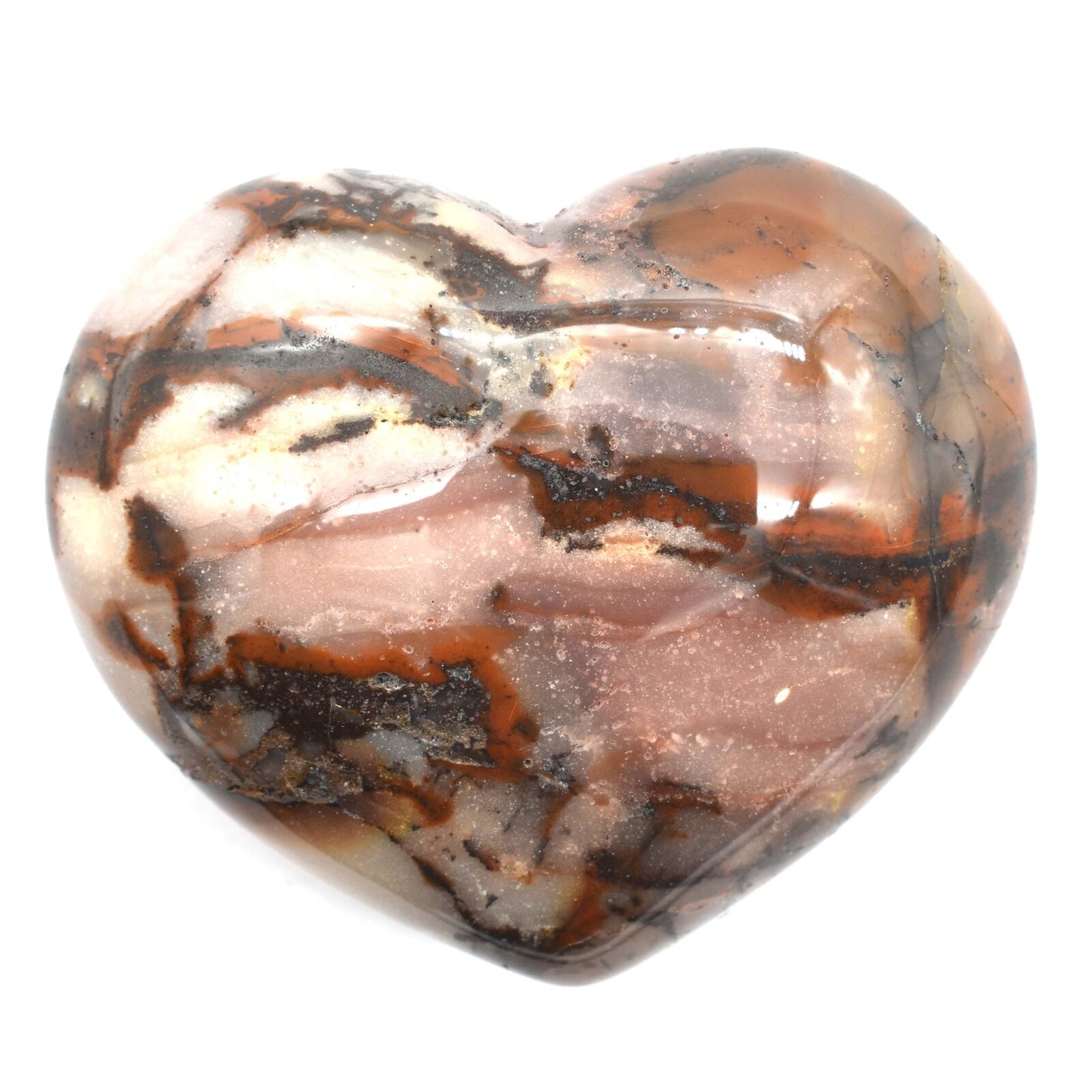 Red Picture Stone Heart Carving [Medium]