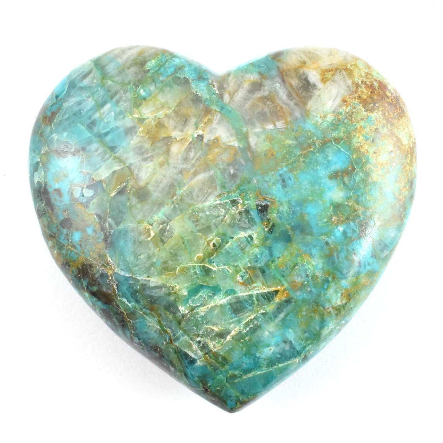 Chrysocolla Heart Carving [Medium]