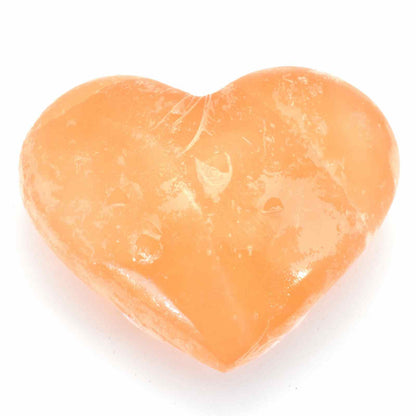 Red Selenite Heart Carving [Medium]