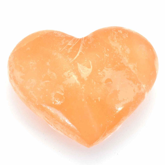 Red Selenite Heart Carving [Medium]