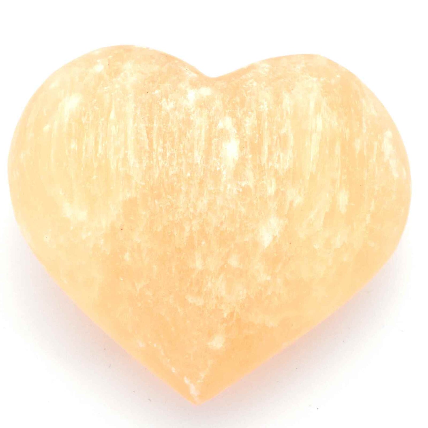 Red Selenite Heart Carving [Medium]