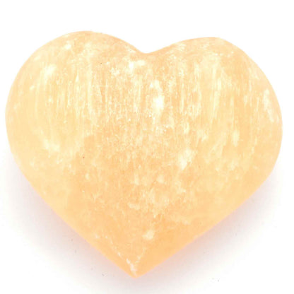 Red Selenite Heart Carving [Medium]