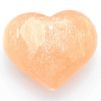 Red Selenite Heart Carving [Medium]