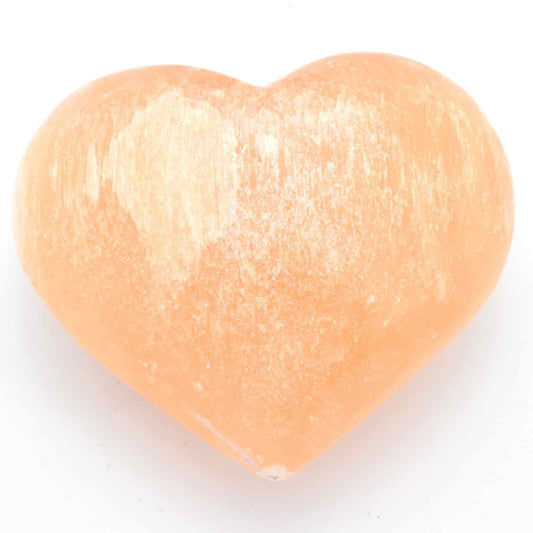 Red Selenite Heart Carving [Medium]