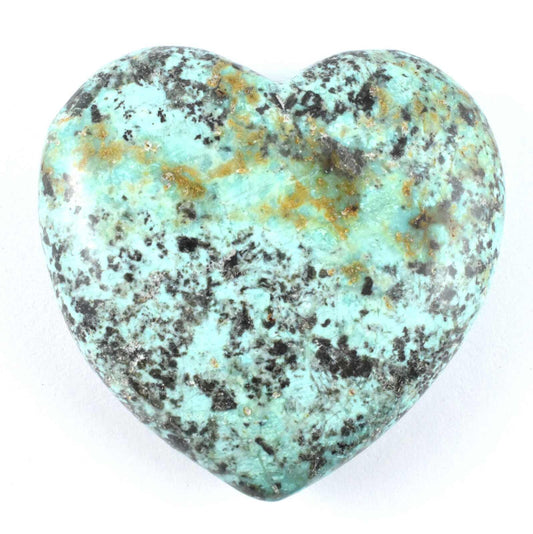 African Turquoise Heart Carving [Medium]