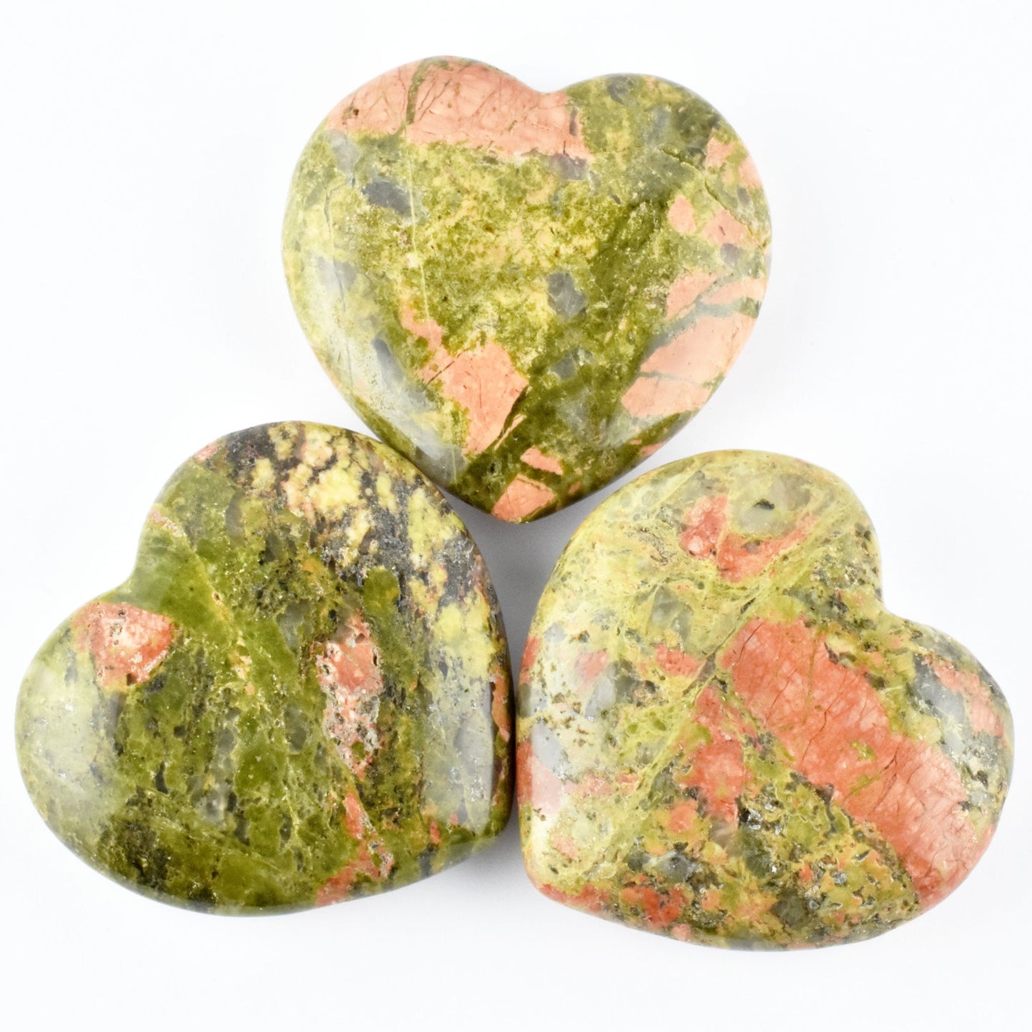 Unakite Heart Carving [Medium]