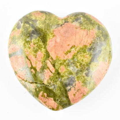 Unakite Heart Carving [Medium]