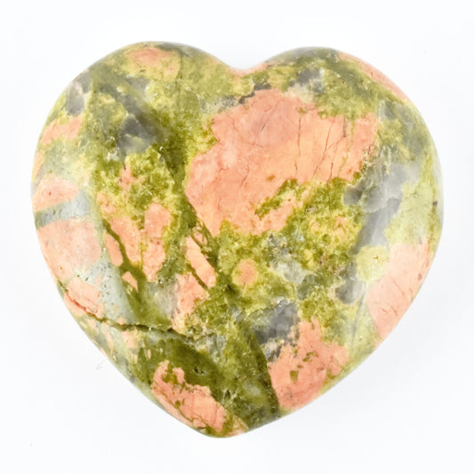 Unakite Heart Carving [Medium]