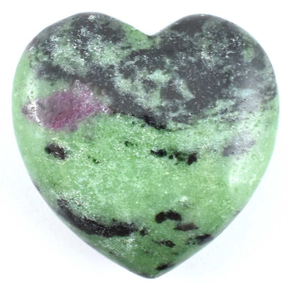 Ruby in Zoisite Heart Carving [Medium]
