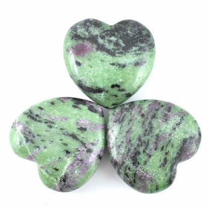 Ruby in Zoisite Heart Carving [Medium]