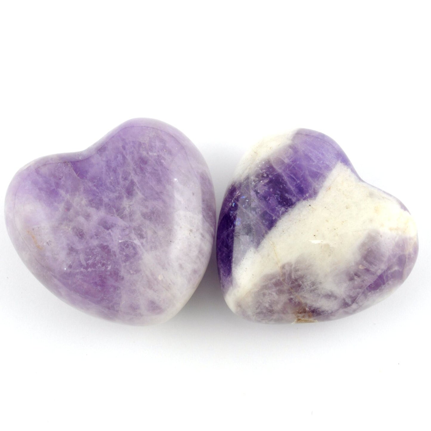 Chevron Amethyst Heart Carving [Small]
