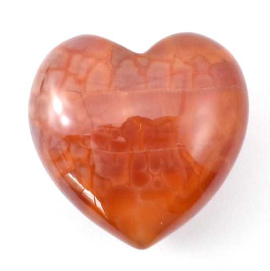 Fire Agate Heart Carving [Small]