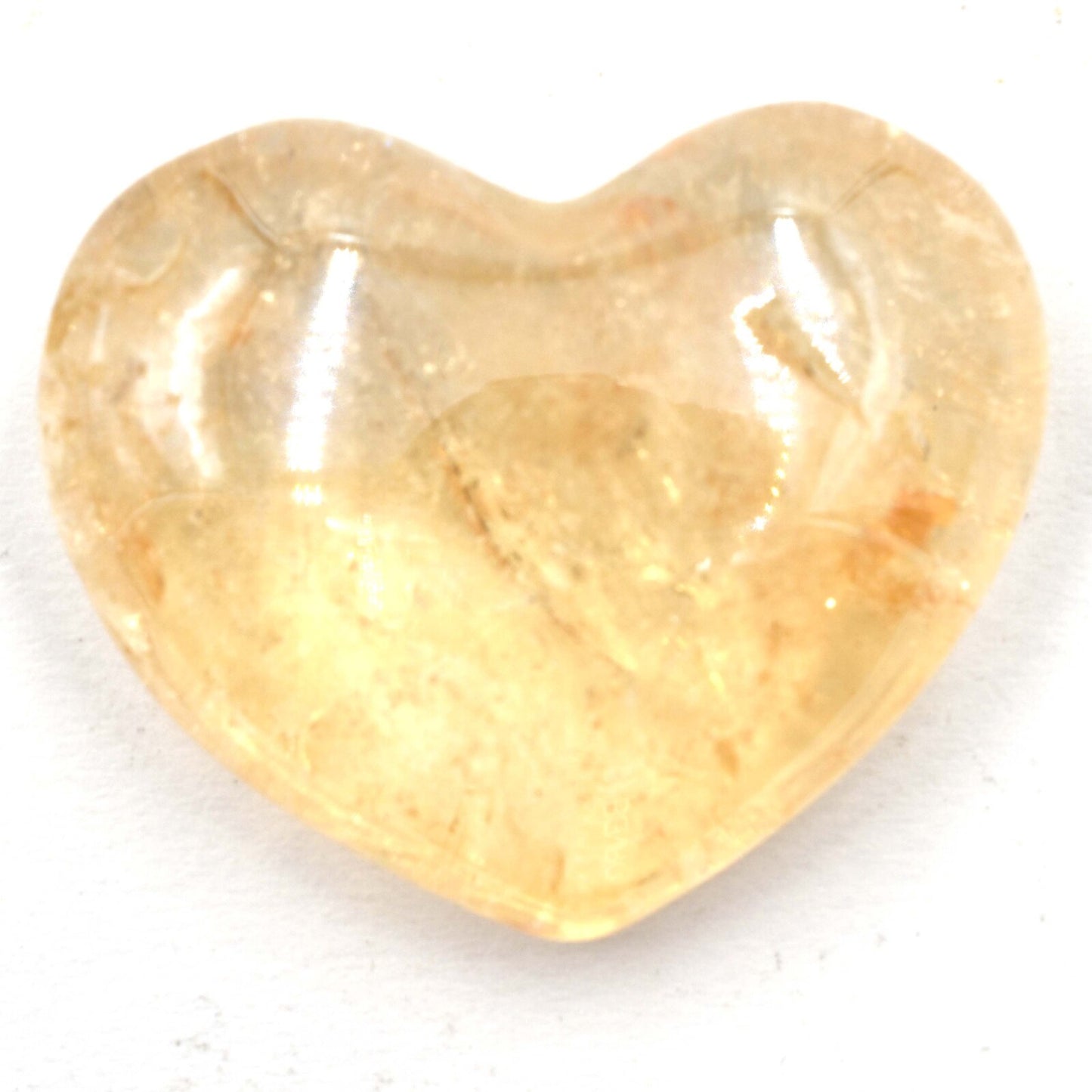 Citrine Angel Aura Heart Carving [Small - Type 2]