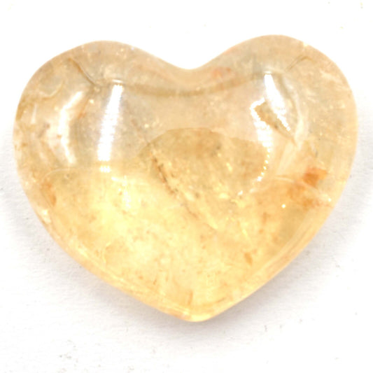 Citrine Angel Aura Heart Carving [Small - Type 2]