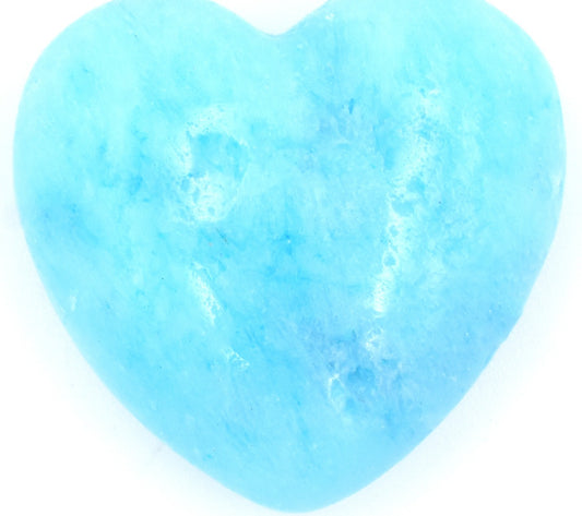 Blue Aragonite Heart Carving [Small]