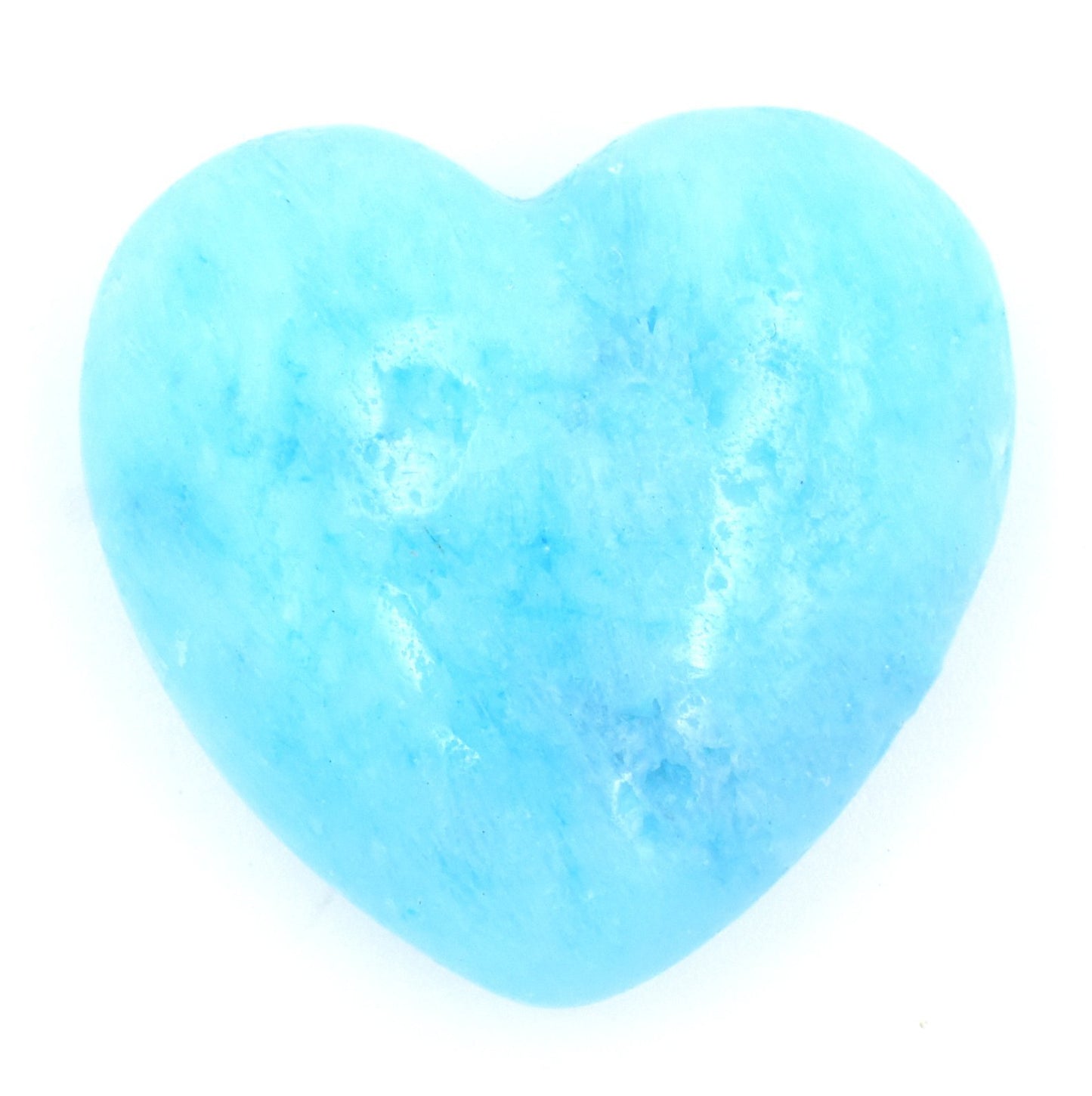 Blue Aragonite Heart Carving [Small]