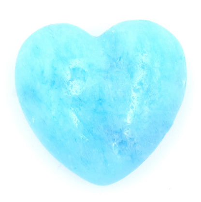 Blue Aragonite Heart Carving [Small]