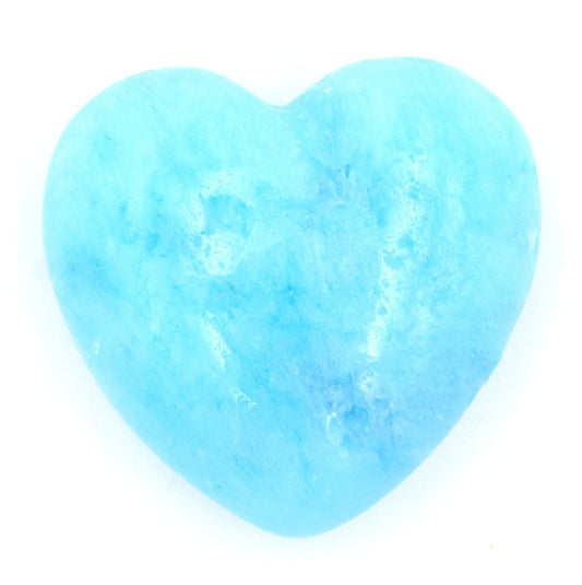 Blue Aragonite Heart Carving [Small]