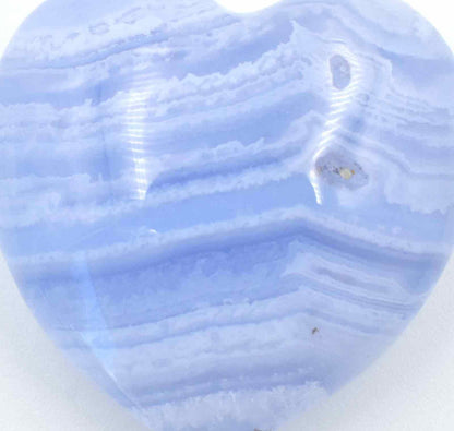 Blue Lace Agate Heart Carving [Small - Type 2]