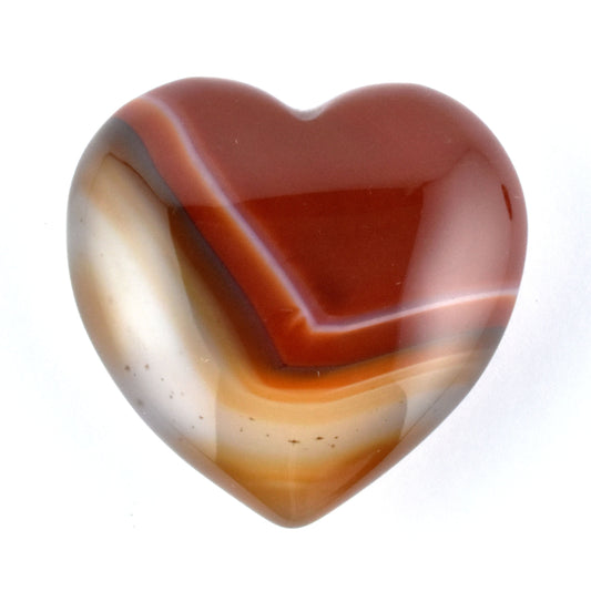 Banded Carnelian Heart Carving [Small]