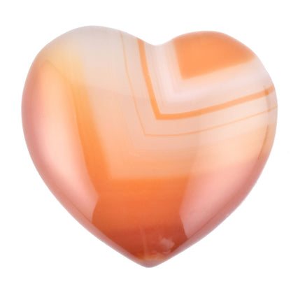 Banded Carnelian Heart Carving [Small]