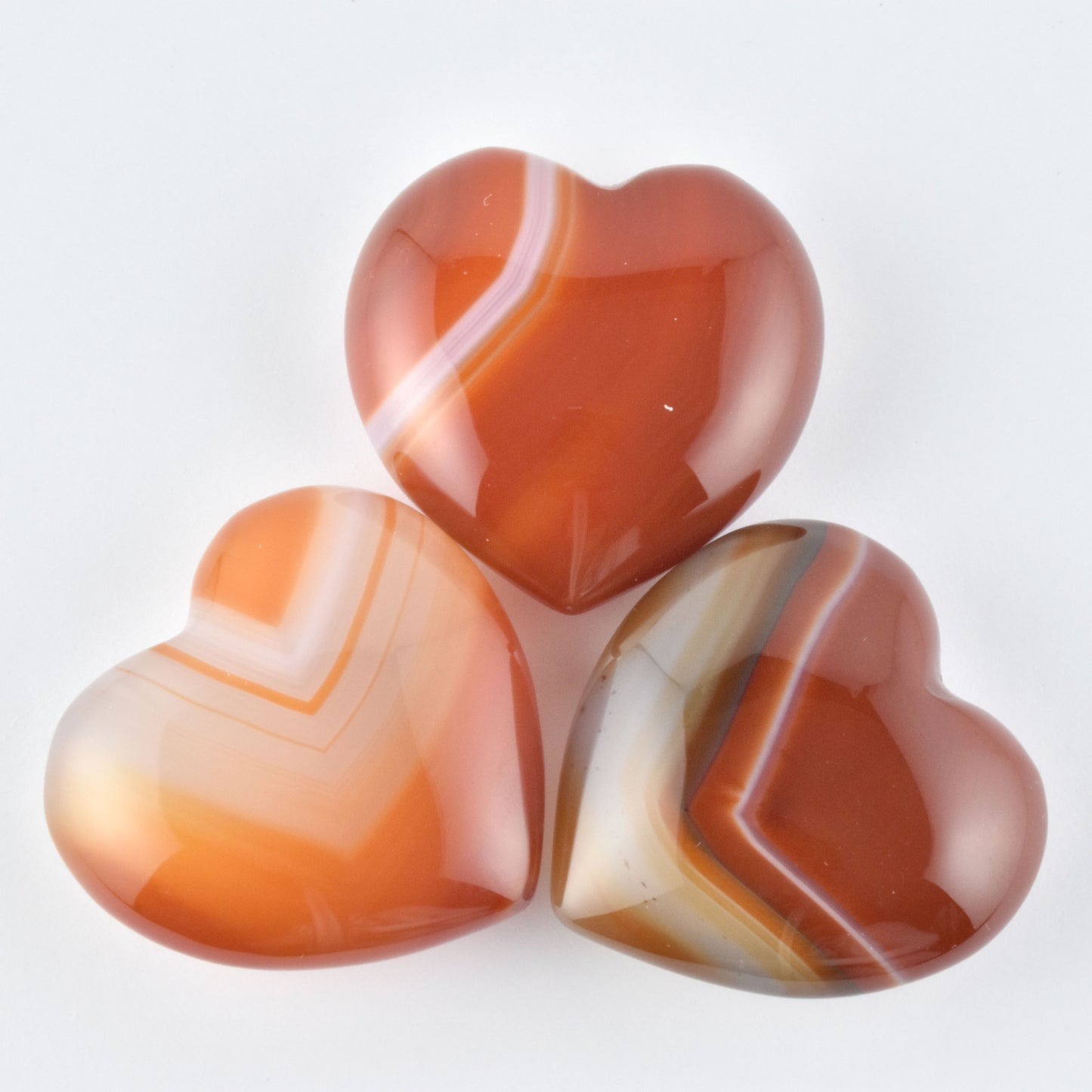Banded Carnelian Heart Carving [Small]
