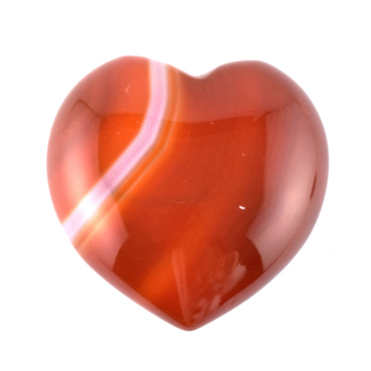 Banded Carnelian Heart Carving [Small]