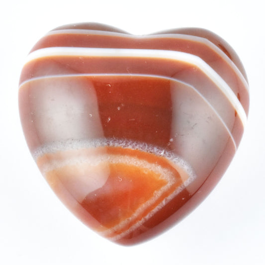 Banded Carnelian Heart Carving [Small]