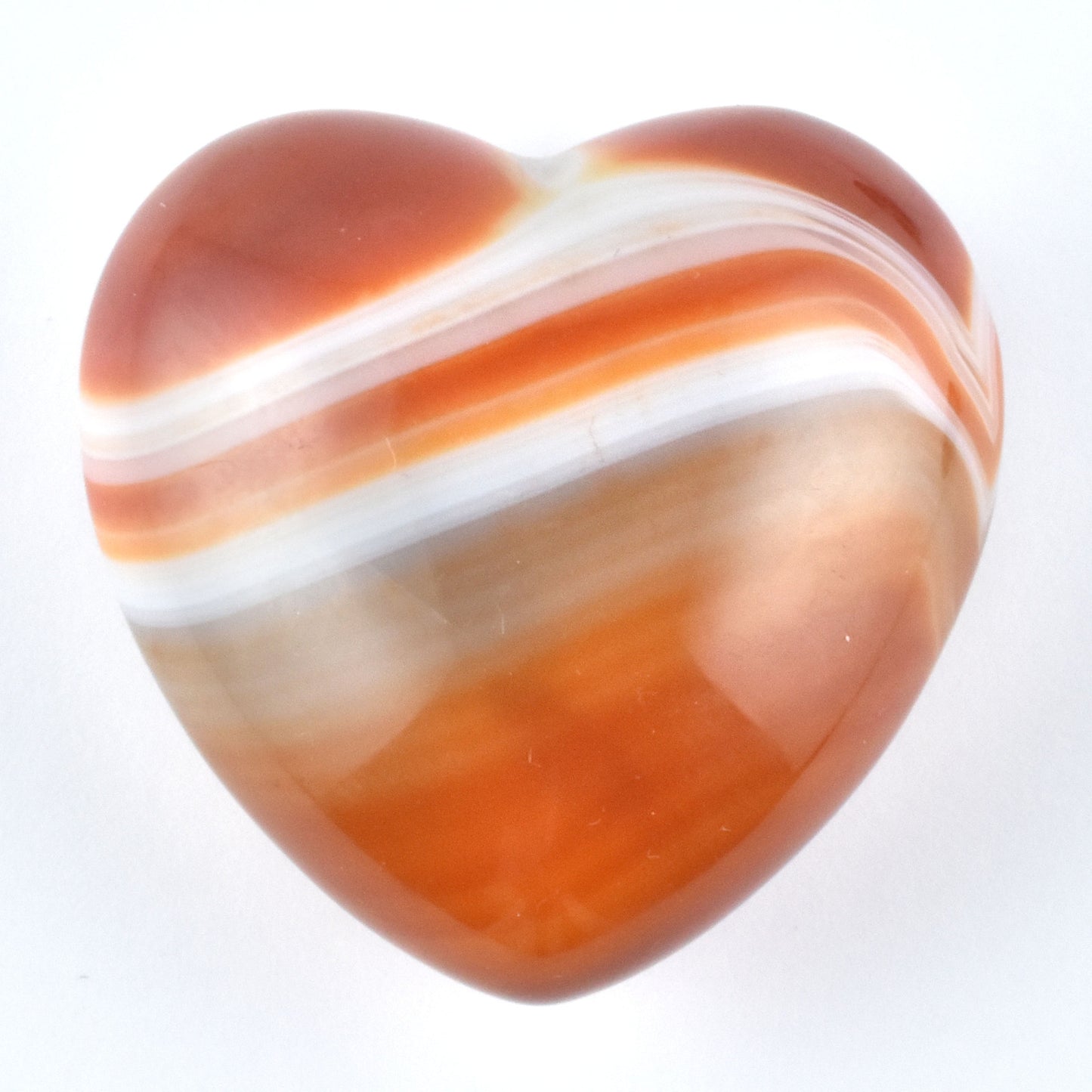 Banded Carnelian Heart Carving [Small]
