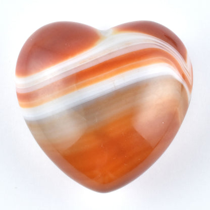 Banded Carnelian Heart Carving [Small]
