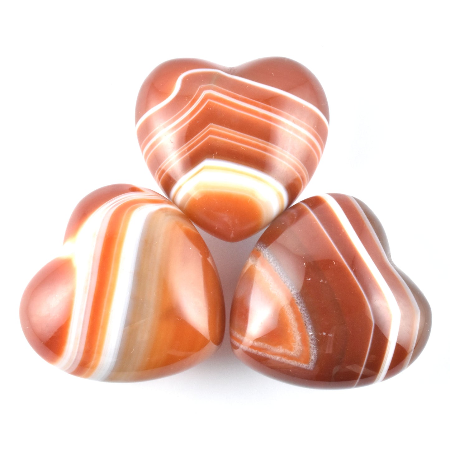 Banded Carnelian Heart Carving [Small]