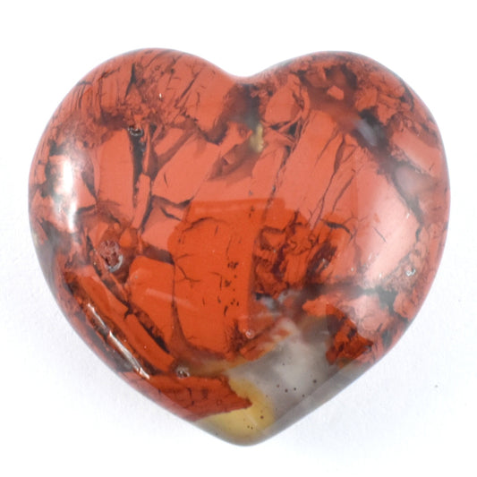 Breciated Jasper Heart Carving [Small]