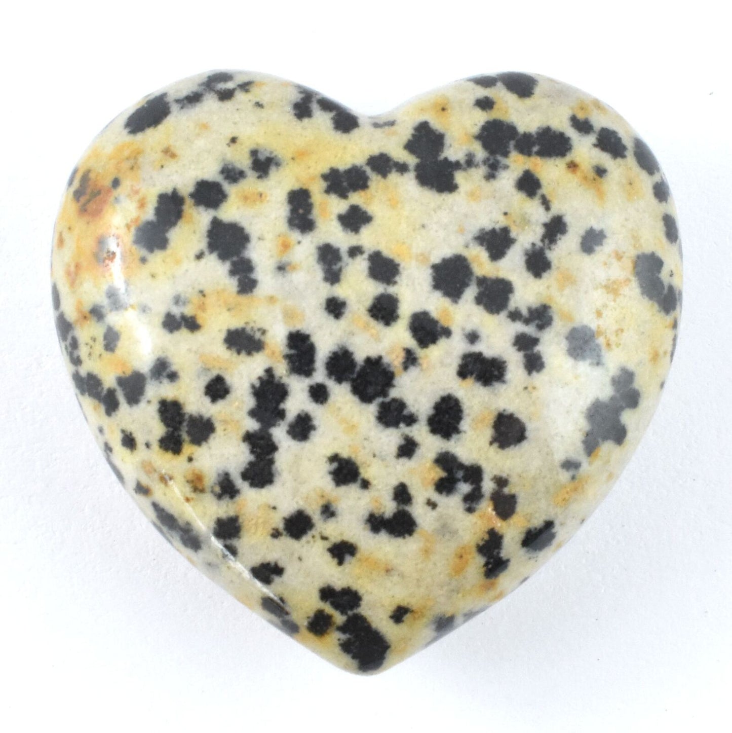 Dalmatian Jasper Heart Carving [Small]