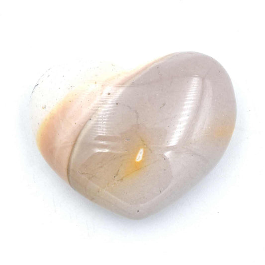 Cream Mookaite Heart Carving [Small]